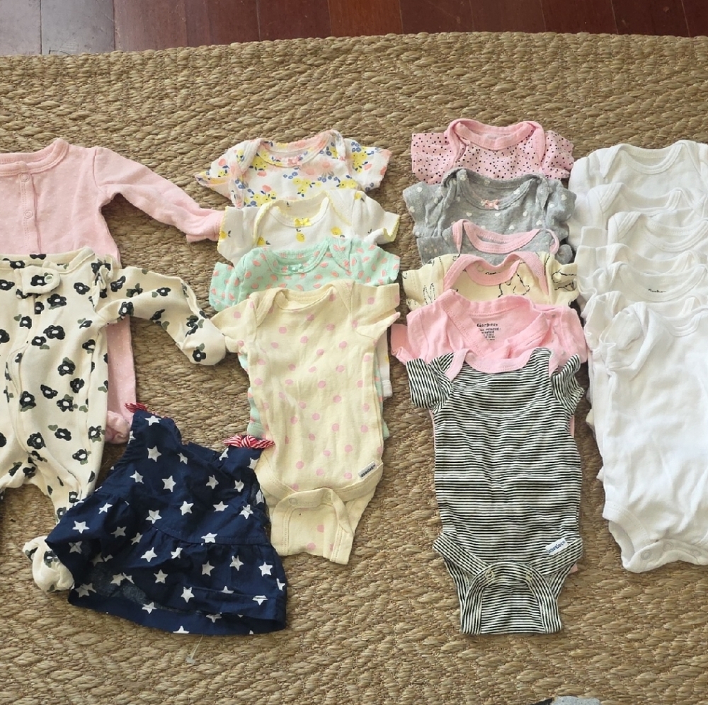 Assorted Preemie Baby One Pieces Set